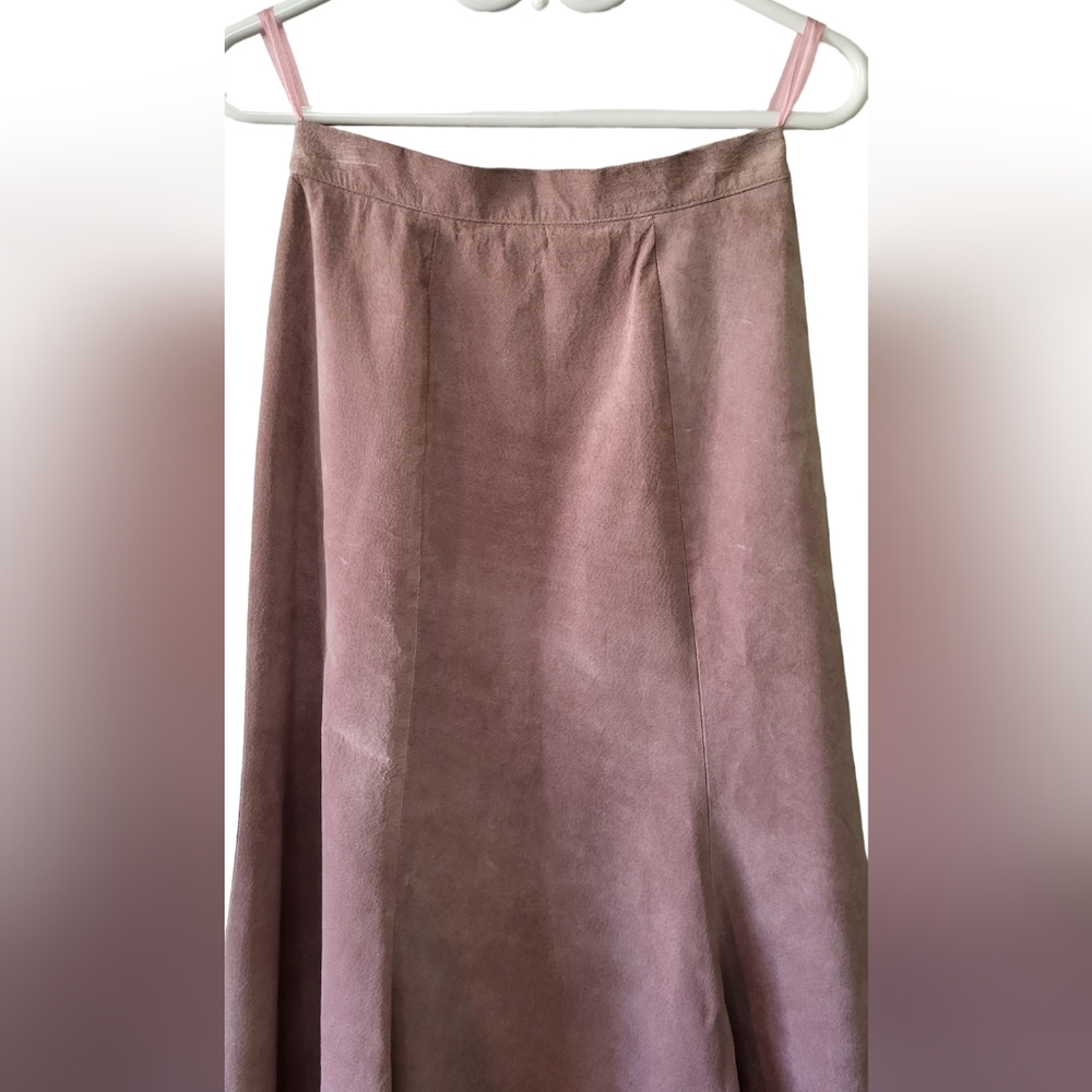 Vintage 80's Suede • Jinx Senior Toronto Canada • Rose Pink Maxi Sk… - Picture 3 of 9